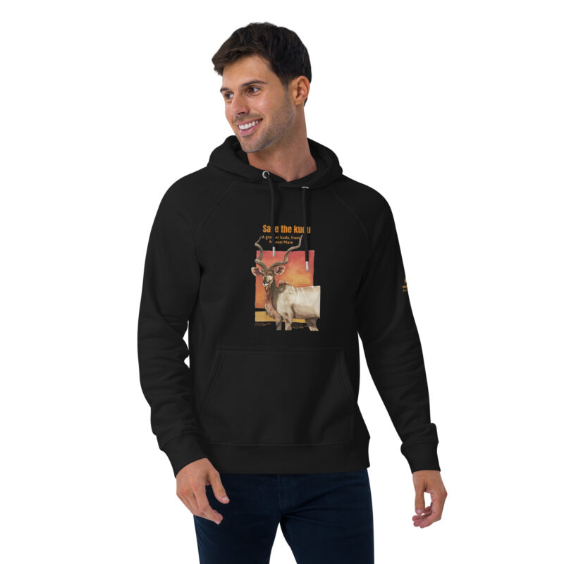 Unisex eco raglan hoodie, Save the Kudu - Image 17