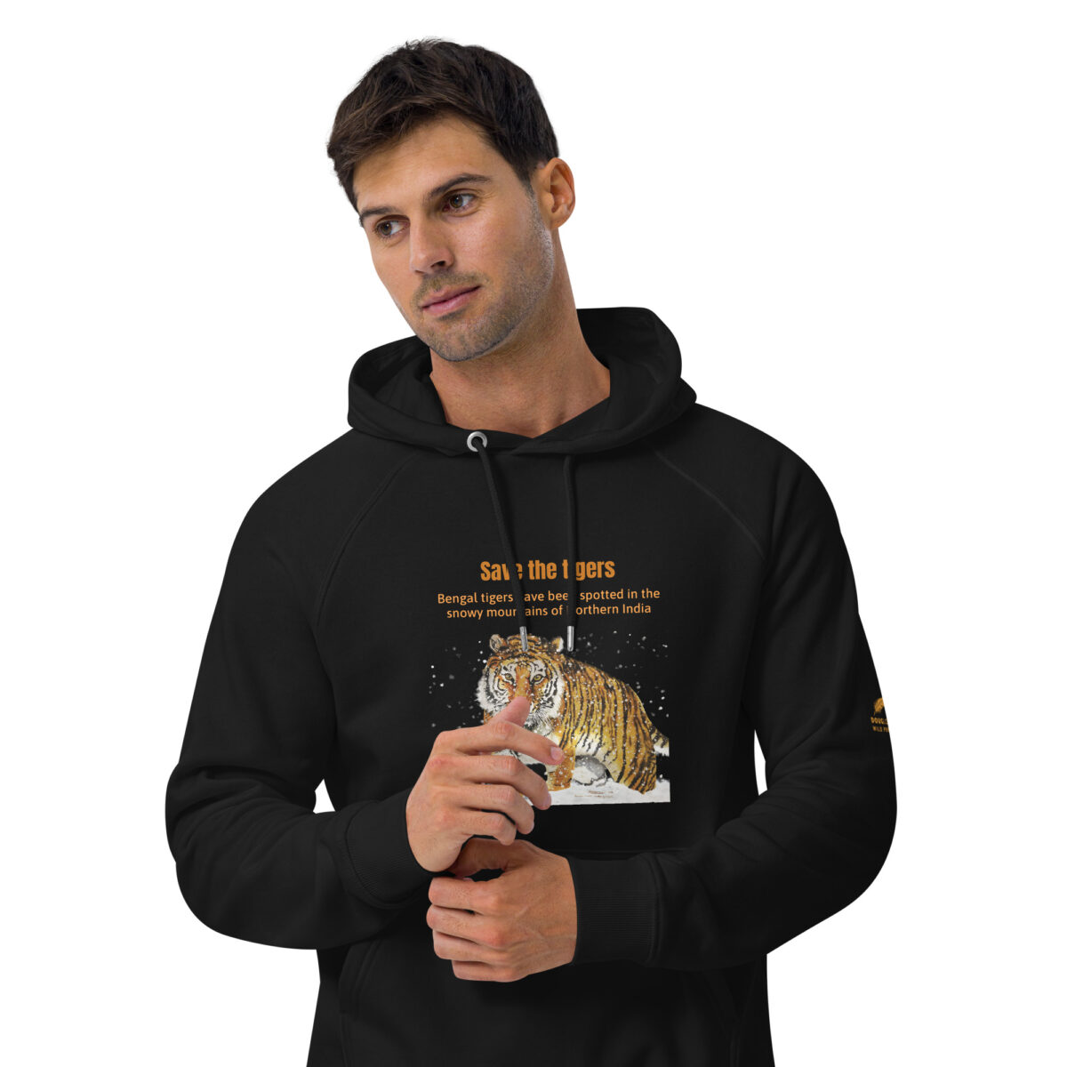 Unisex eco raglan hoodie, bengal tiger - Image 22