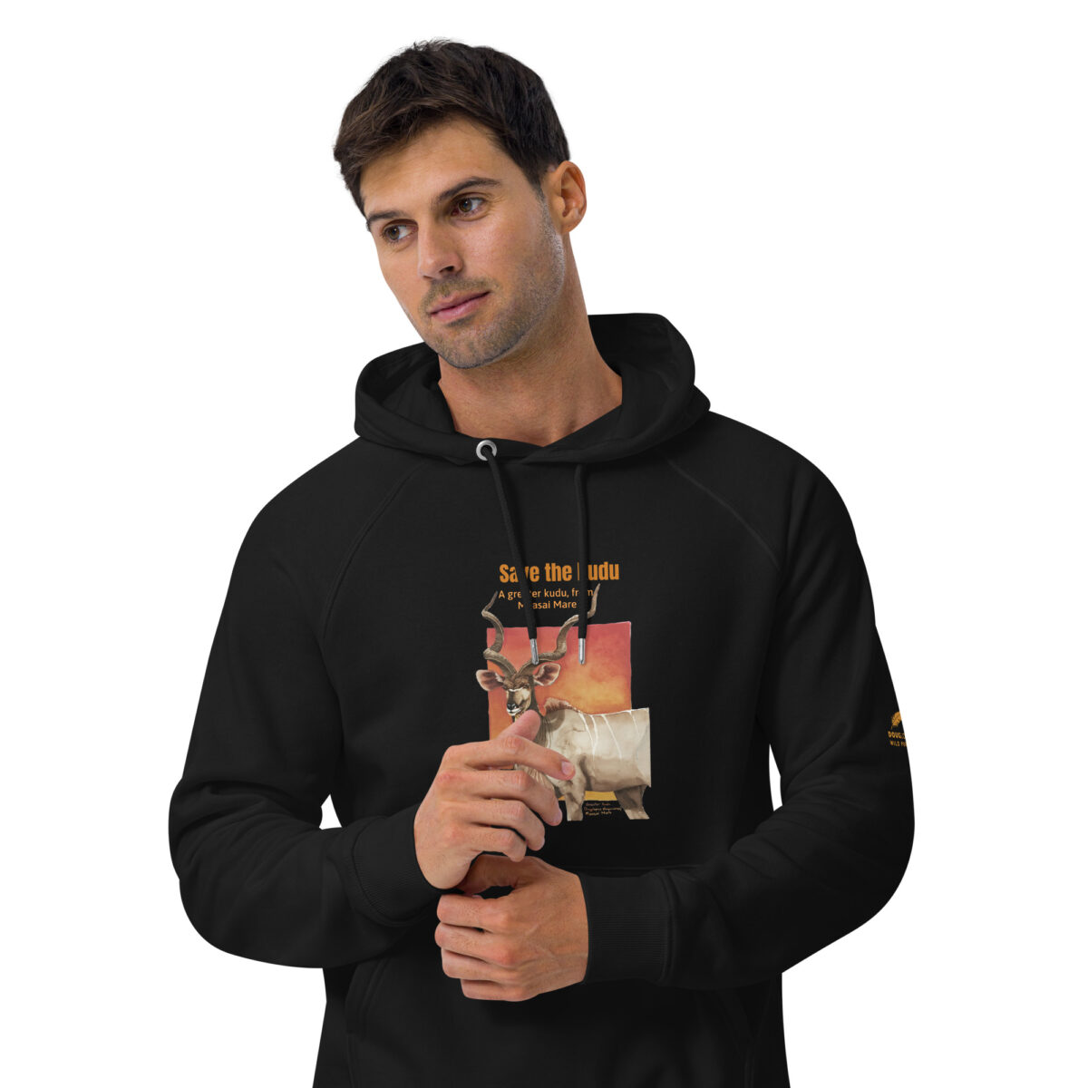 Unisex eco raglan hoodie, Save the Kudu - Image 18