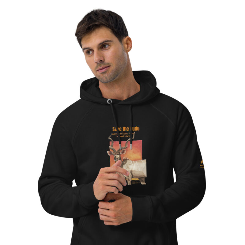Unisex eco raglan hoodie, Save the Kudu - Image 18