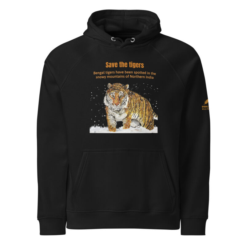 Unisex eco raglan hoodie, bengal tiger - Image 5