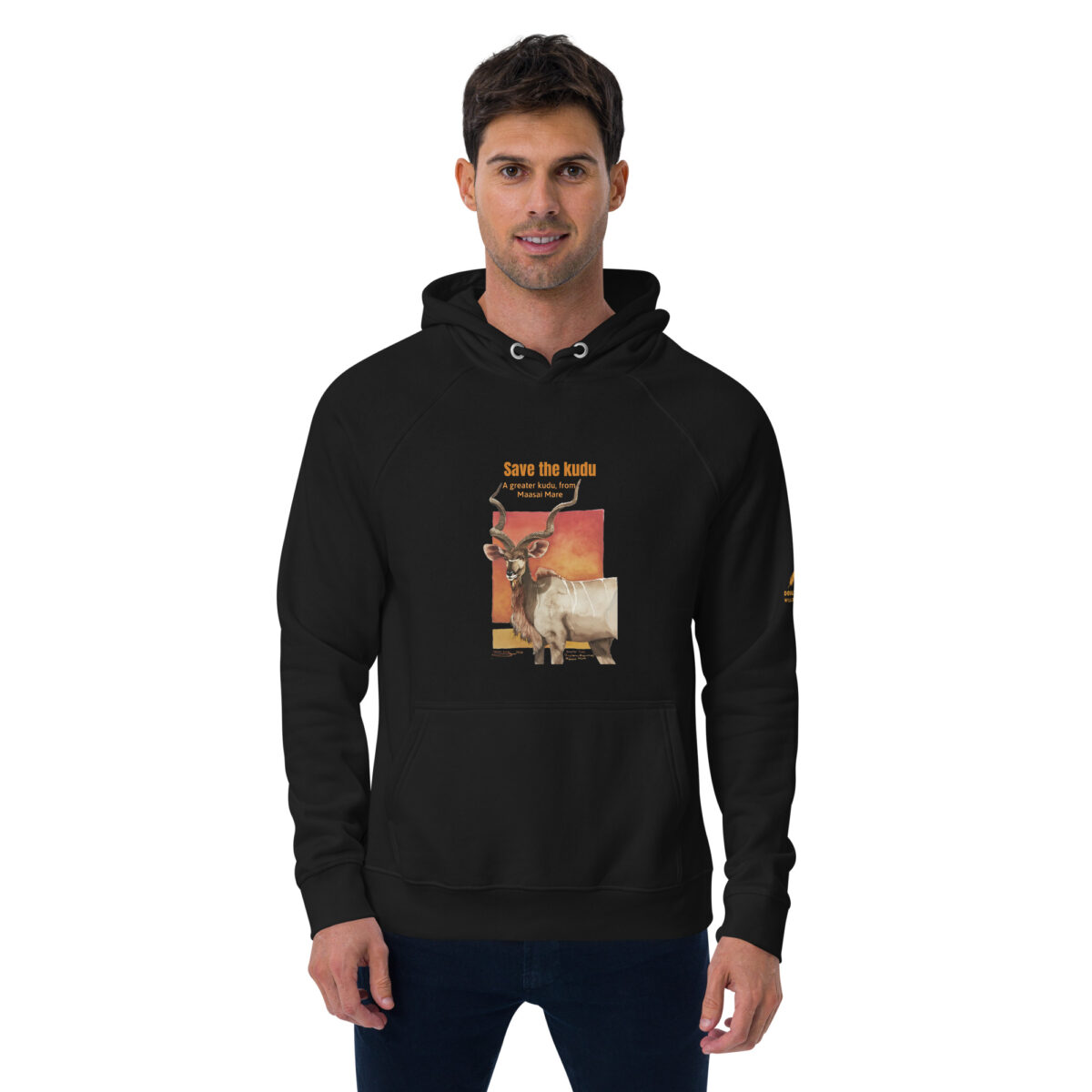 Unisex eco raglan hoodie, Save the Kudu