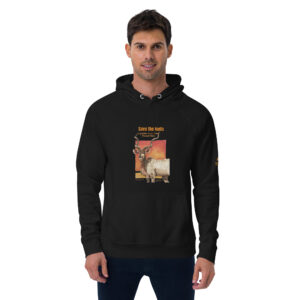 Unisex eco raglan hoodie, Save the Kudu