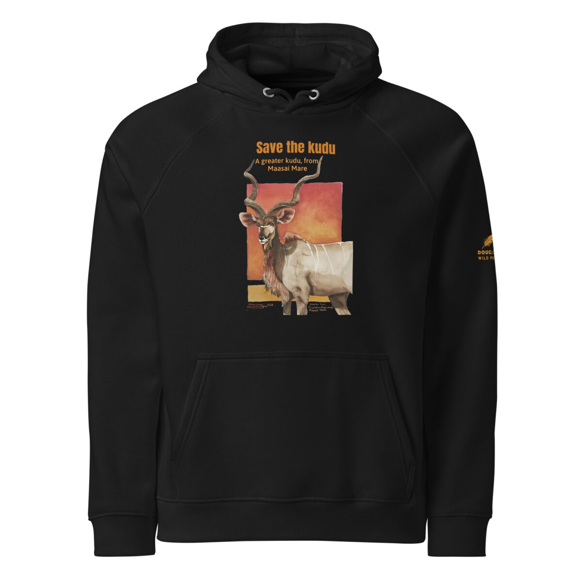 Unisex eco raglan hoodie, Save the Kudu - Image 4