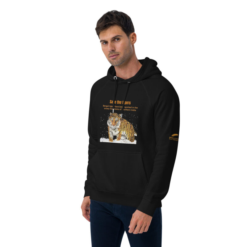 Unisex eco raglan hoodie, bengal tiger - Image 26