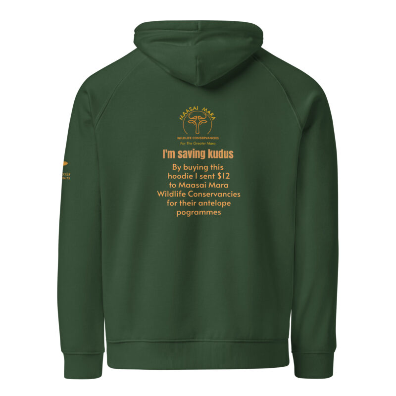 Unisex eco raglan hoodie, Save the Kudu - Image 11