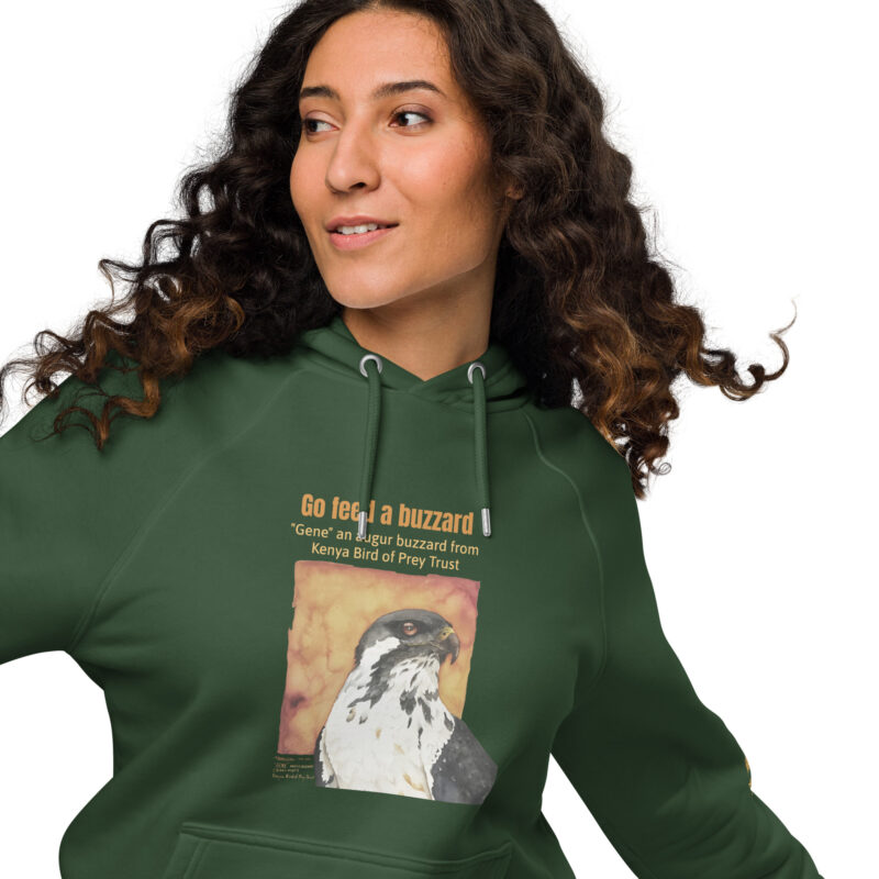 Unisex eco raglan hoodie, Go feed a buzzard - Image 11