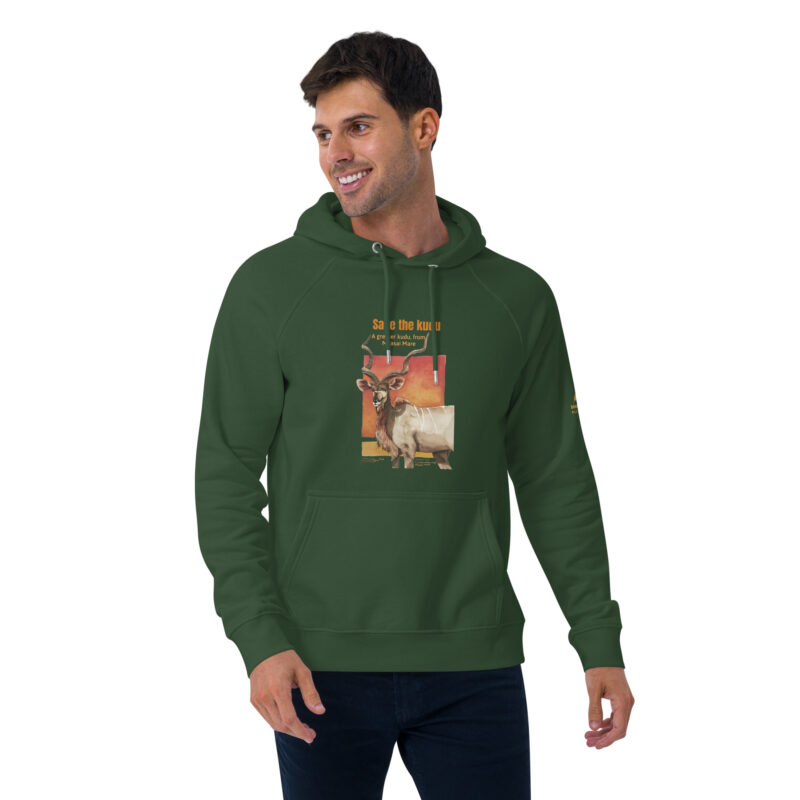 Unisex eco raglan hoodie, Save the Kudu - Image 44