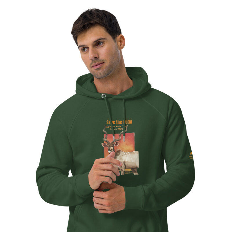 Unisex eco raglan hoodie, Save the Kudu - Image 45