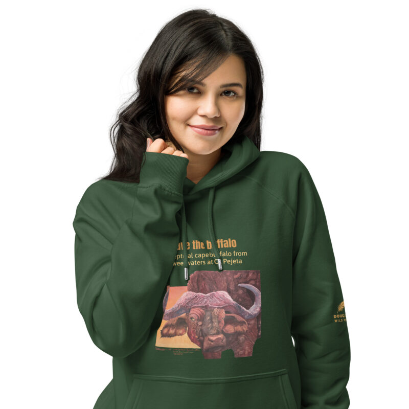 Unisex eco raglan hoodie, Save the buffalo - Image 10
