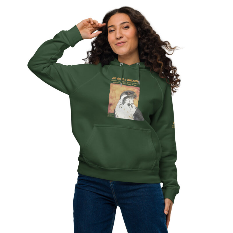 Unisex eco raglan hoodie, Go feed a buzzard - Image 10