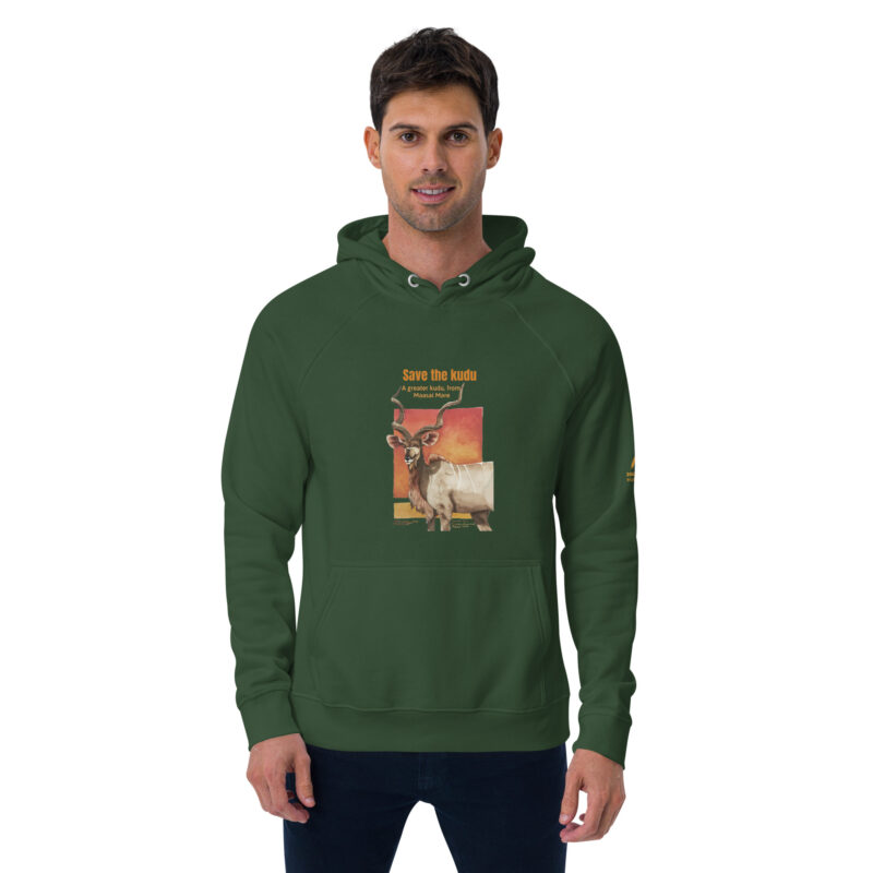 Unisex eco raglan hoodie, Save the Kudu - Image 43