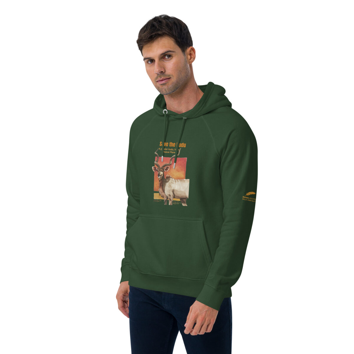 Unisex eco raglan hoodie, Save the Kudu - Image 49