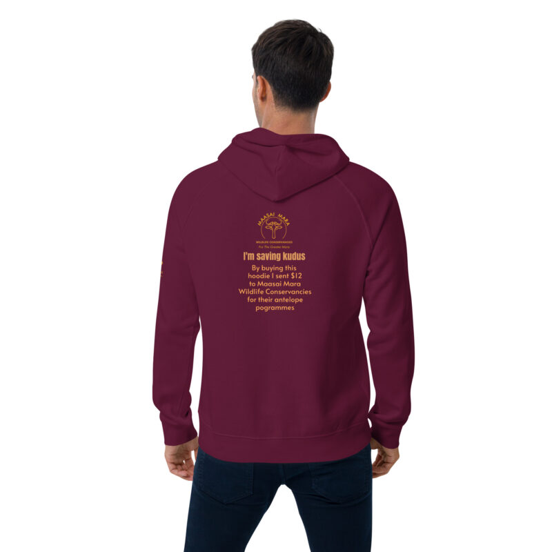Unisex eco raglan hoodie, Save the Kudu - Image 29