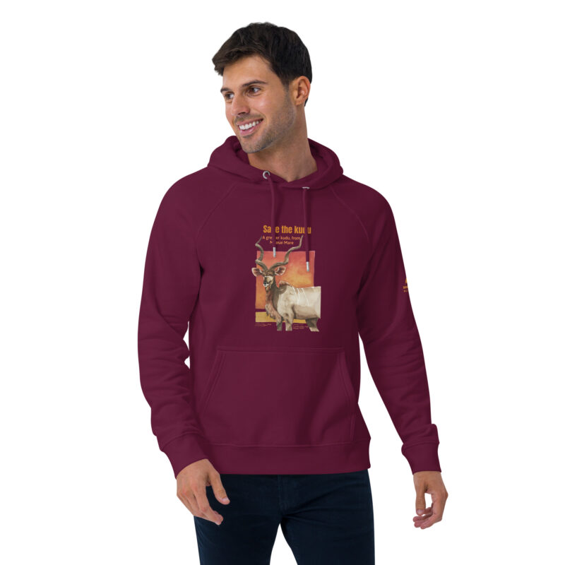Unisex eco raglan hoodie, Save the Kudu - Image 26