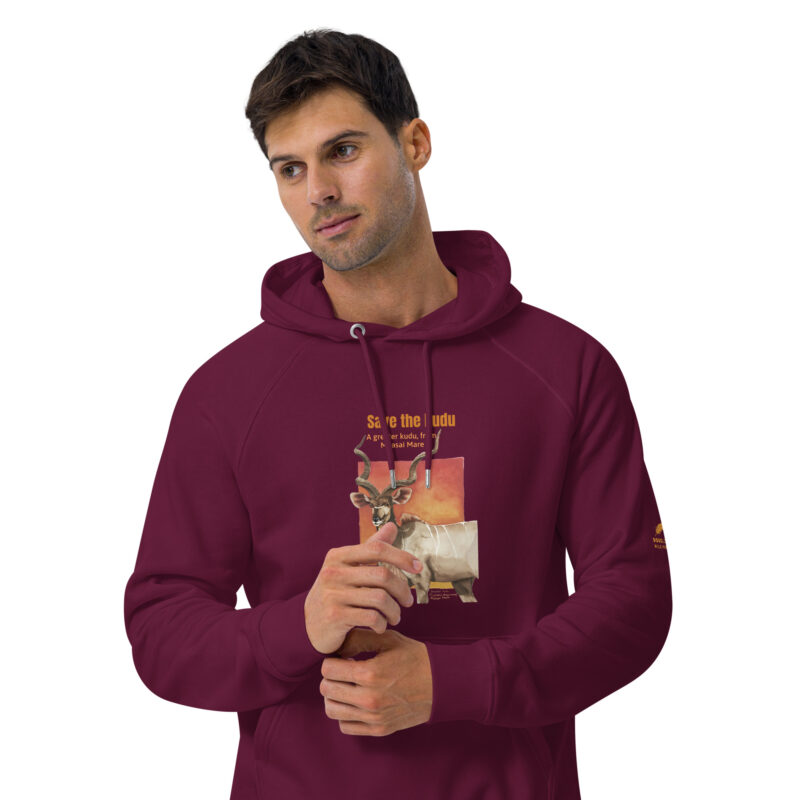 Unisex eco raglan hoodie, Save the Kudu - Image 27