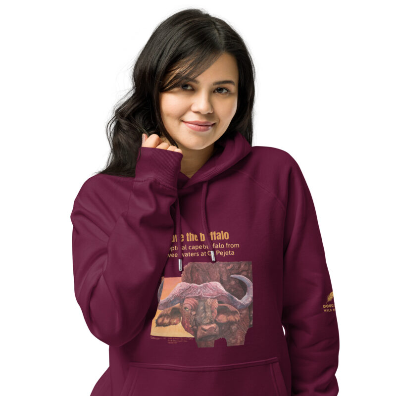 Unisex eco raglan hoodie, Save the buffalo - Image 4