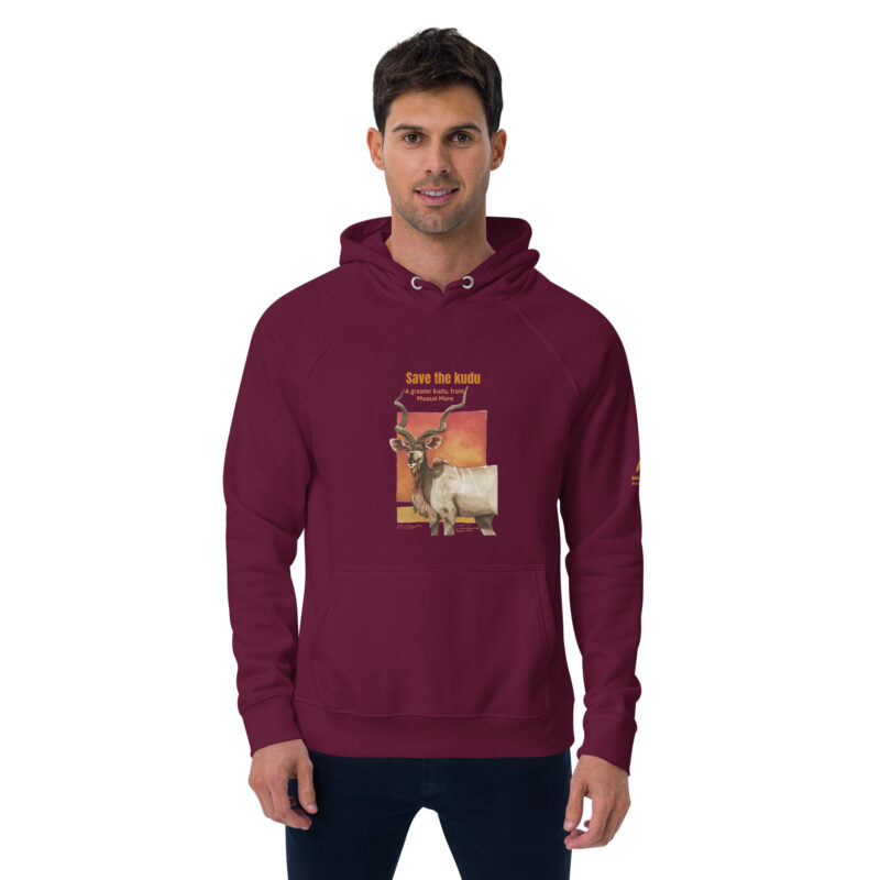 Unisex eco raglan hoodie, Save the Kudu - Image 25