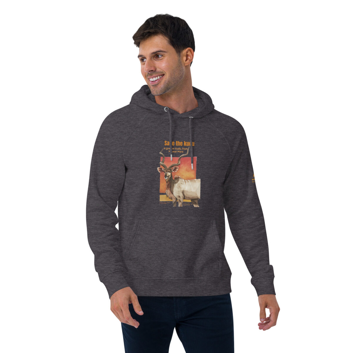 Unisex eco raglan hoodie, Save the Kudu - Image 35