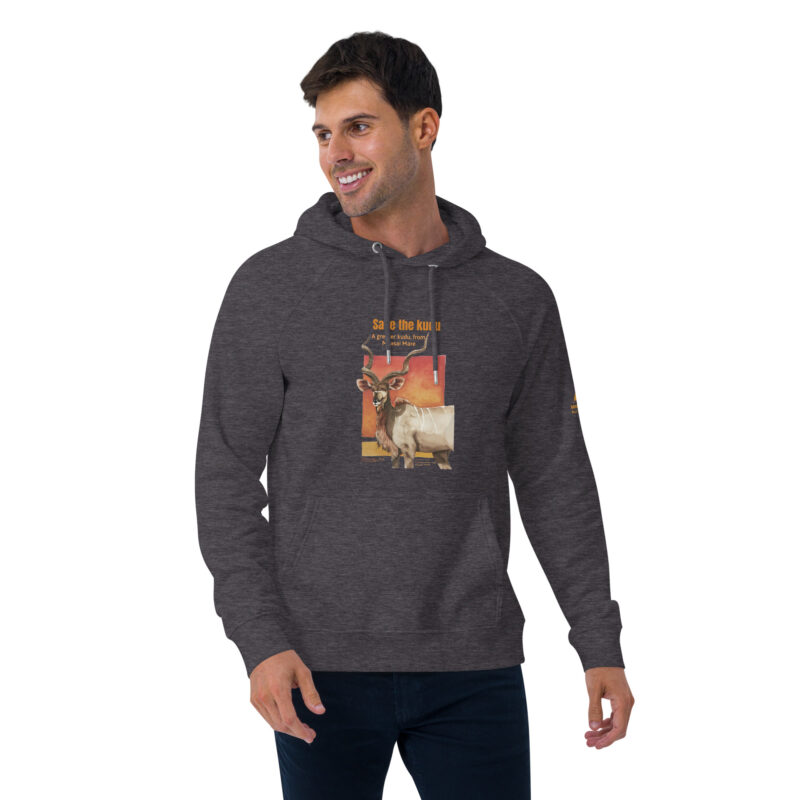 Unisex eco raglan hoodie, Save the Kudu - Image 35