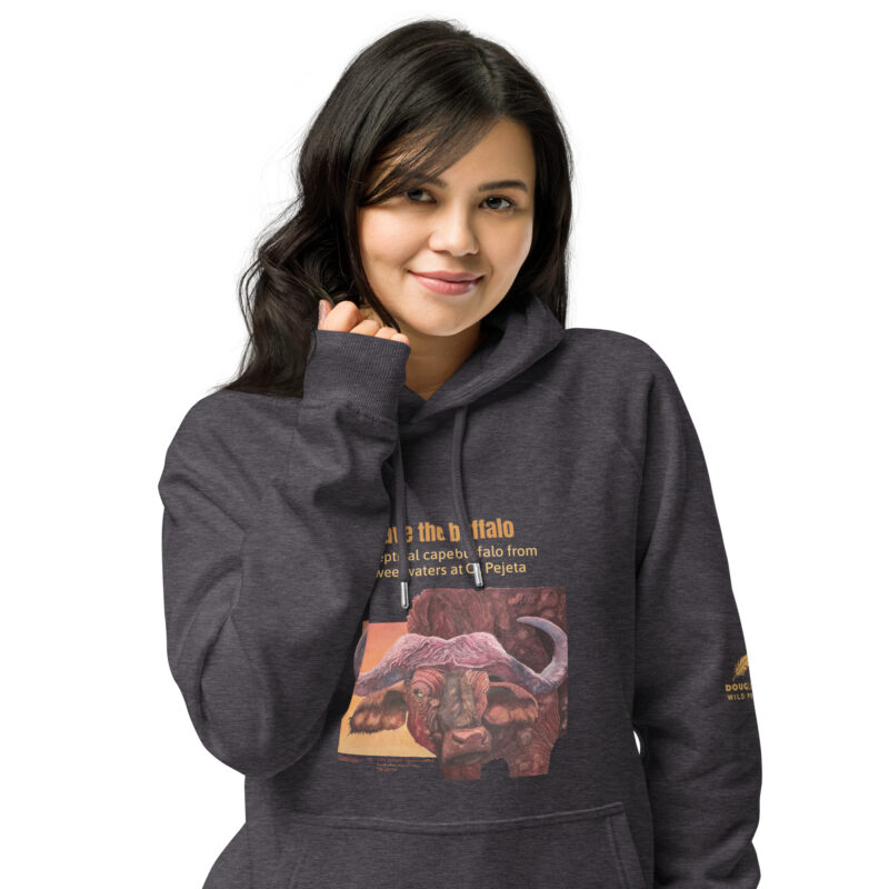 Unisex eco raglan hoodie, Save the buffalo - Image 7
