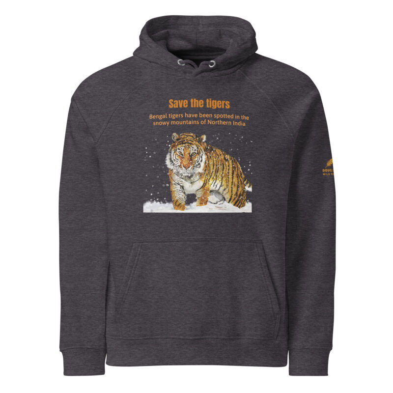 Unisex eco raglan hoodie, bengal tiger - Image 13
