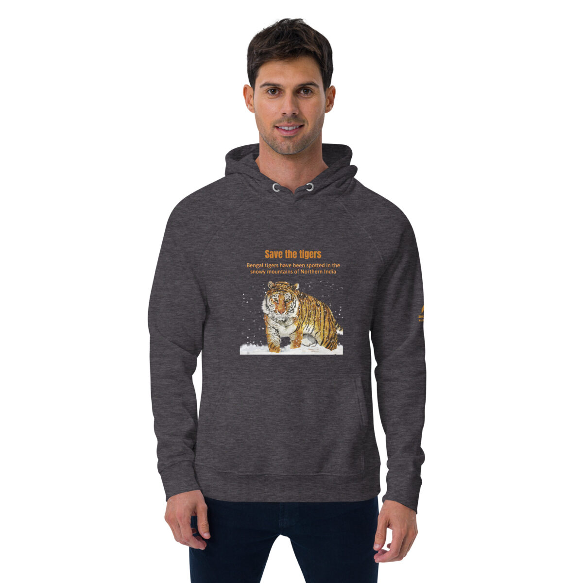 Unisex eco raglan hoodie, bengal tiger - Image 38