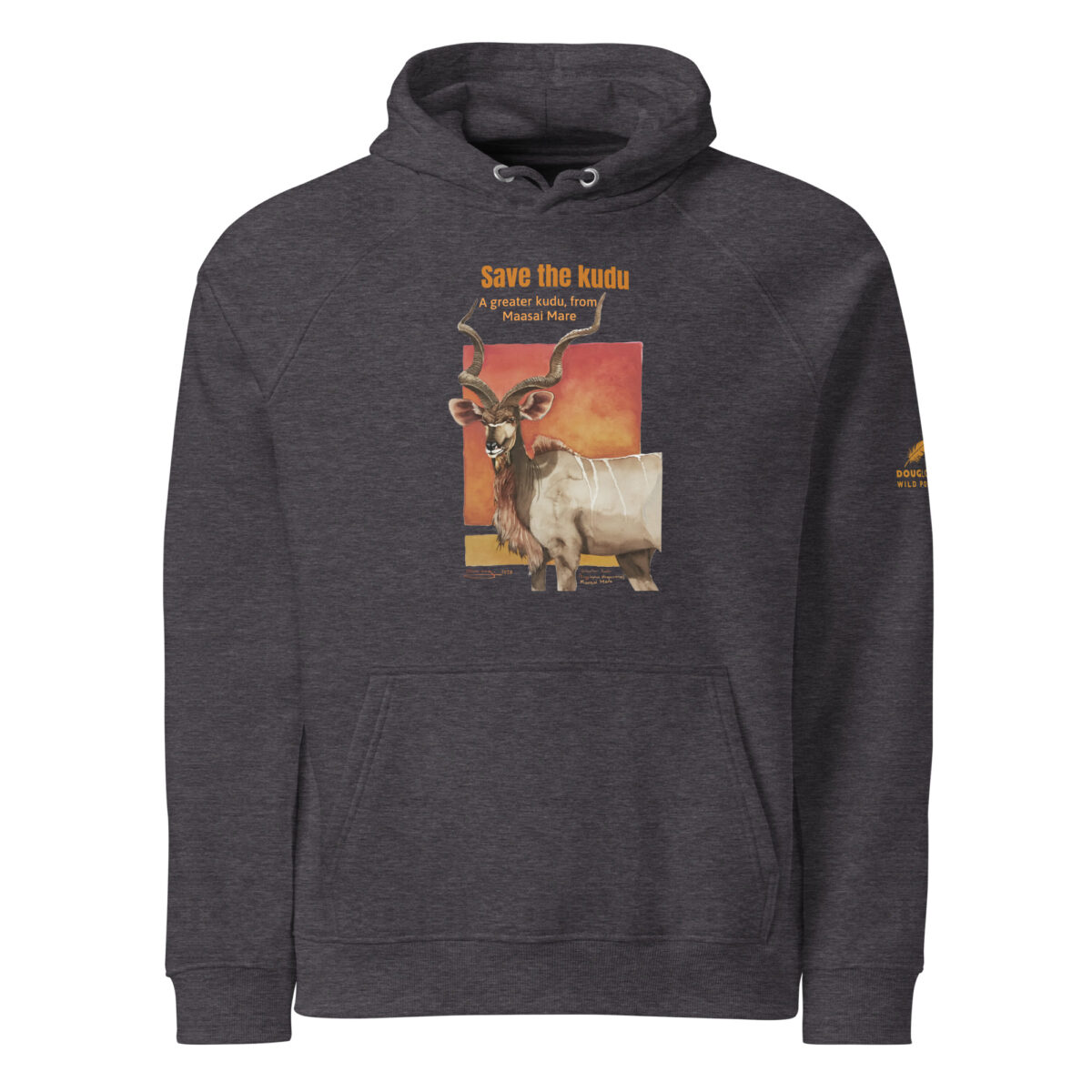 Unisex eco raglan hoodie, Save the Kudu - Image 10