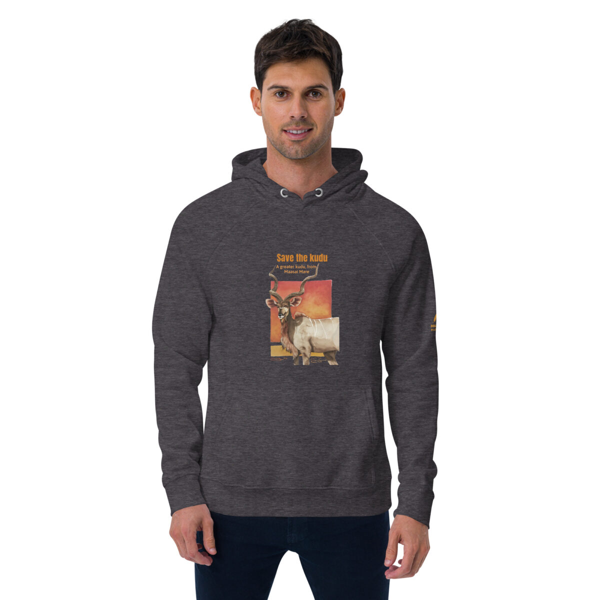 Unisex eco raglan hoodie, Save the Kudu - Image 34