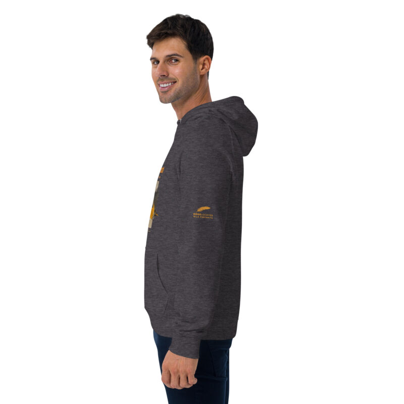 Unisex eco raglan hoodie, Save the Taita thrush - Image 24