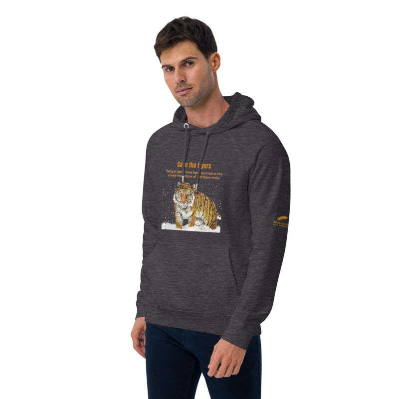 Unisex eco raglan hoodie, bengal tiger - Image 44