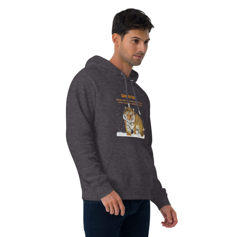 Unisex eco raglan hoodie, bengal tiger - Image 46