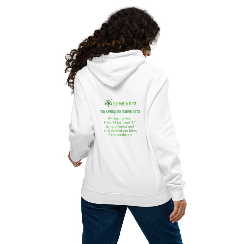 Unisex eco raglan hoodie, Save New Zealand's birds - Image 15