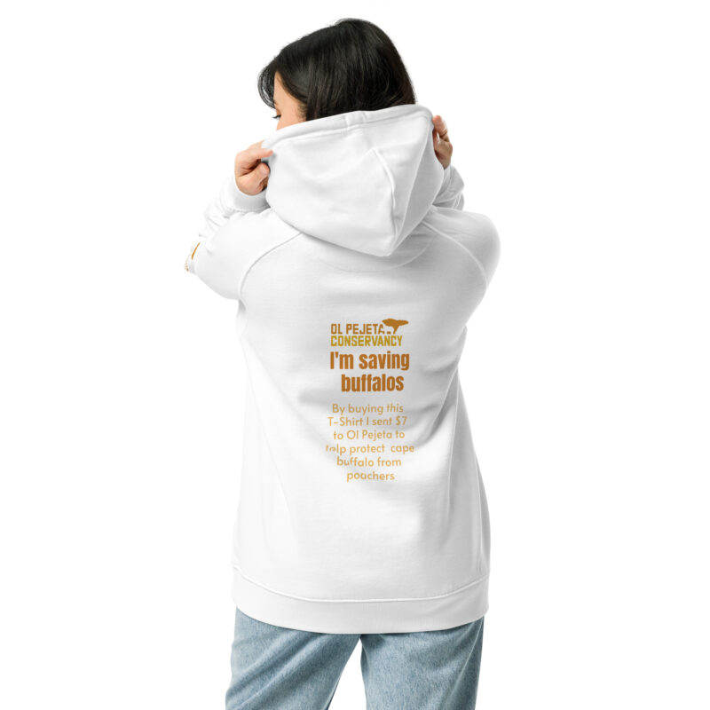 Unisex eco raglan hoodie, Save the buffalo - Image 15