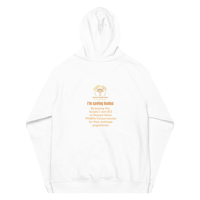 Unisex eco raglan hoodie, Save the Kudu - Image 16