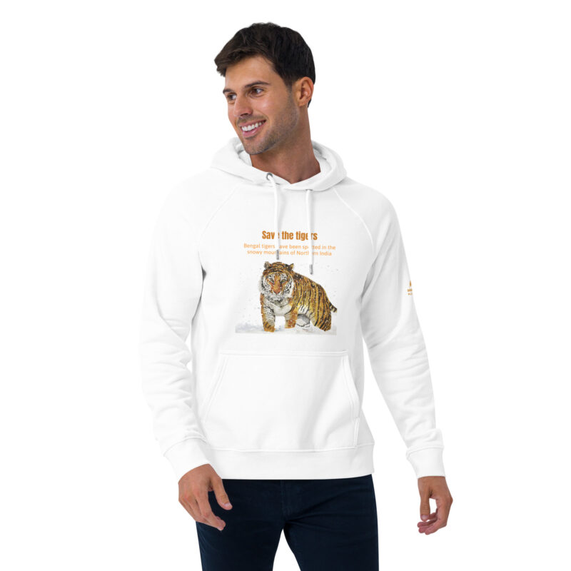 Unisex eco raglan hoodie, bengal tiger - Image 48