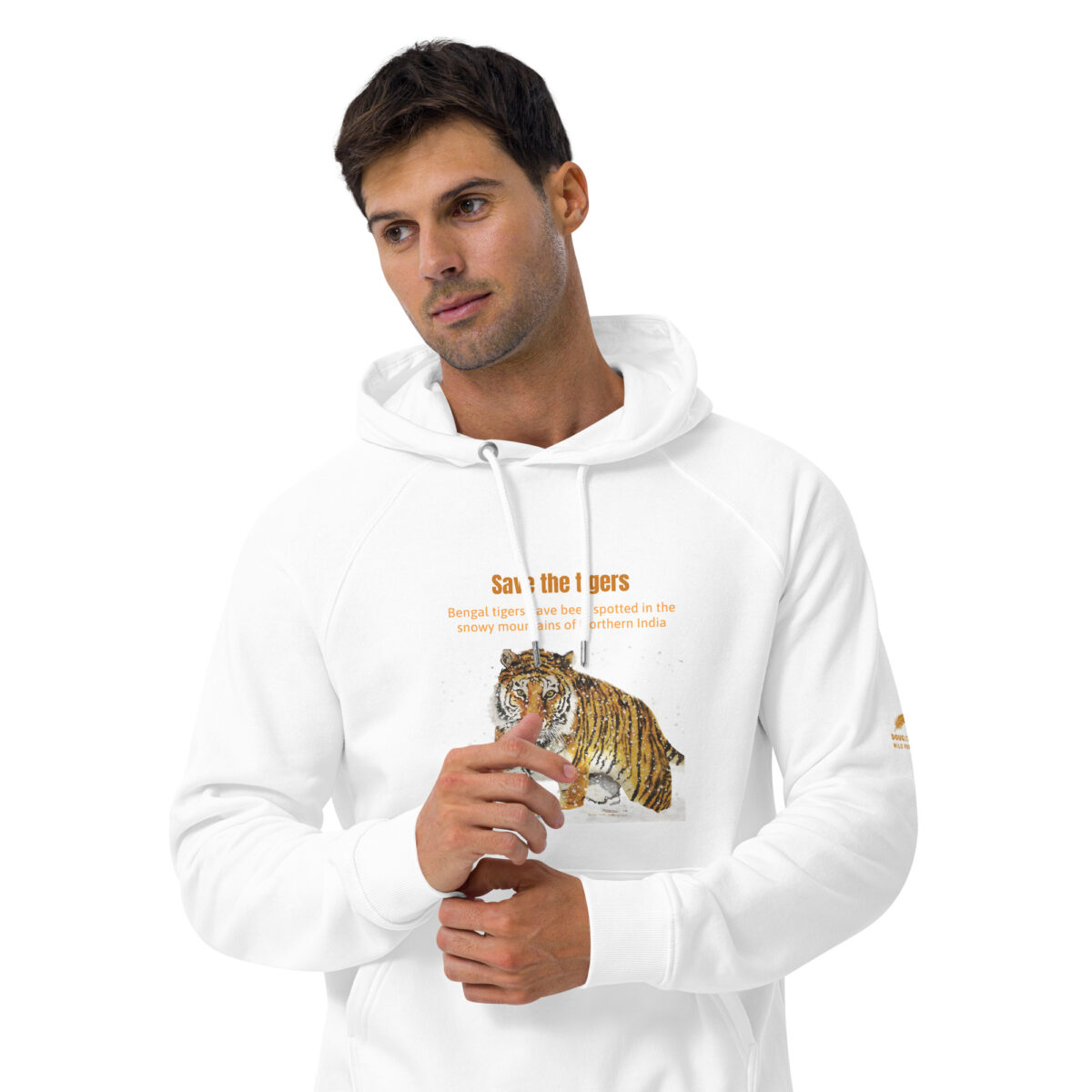 Unisex eco raglan hoodie, bengal tiger - Image 49