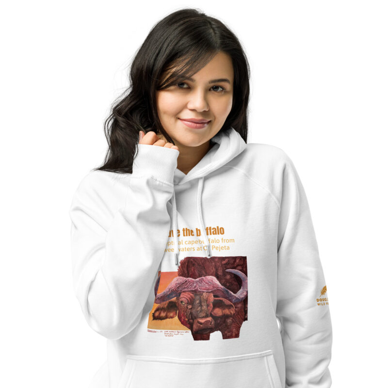 Unisex eco raglan hoodie, Save the buffalo - Image 13
