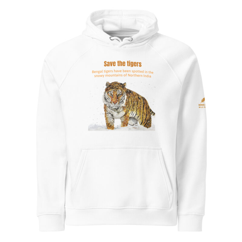 Unisex eco raglan hoodie, bengal tiger - Image 17