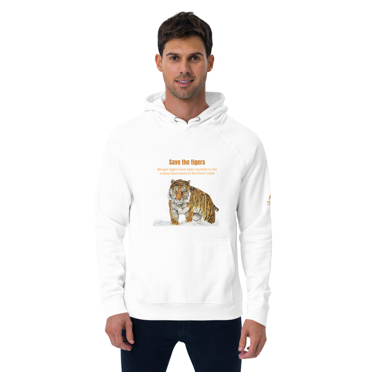Unisex eco raglan hoodie, bengal tiger - Image 47