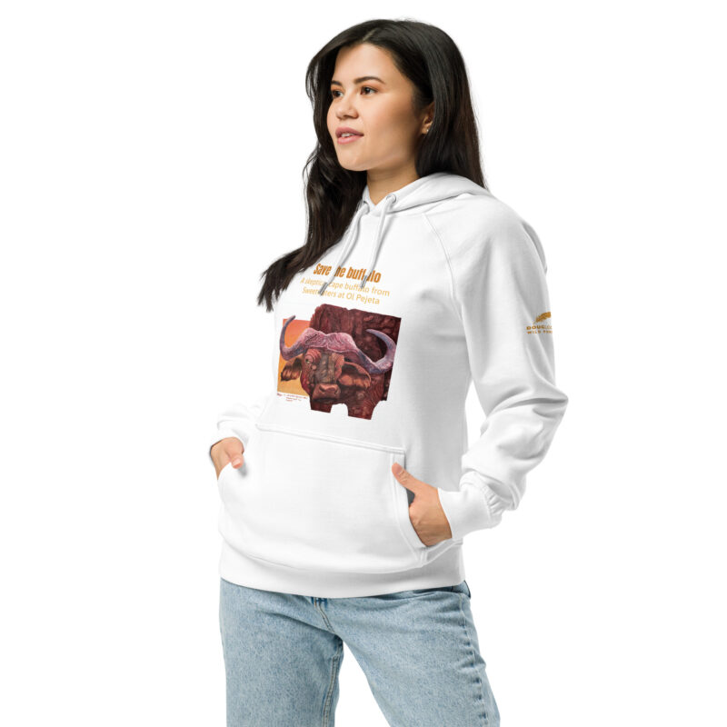 Unisex eco raglan hoodie, Save the buffalo - Image 14