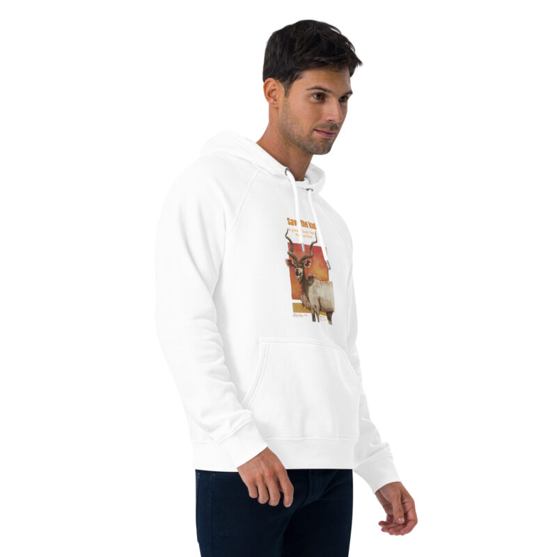 Unisex eco raglan hoodie, Save the Kudu - Image 60