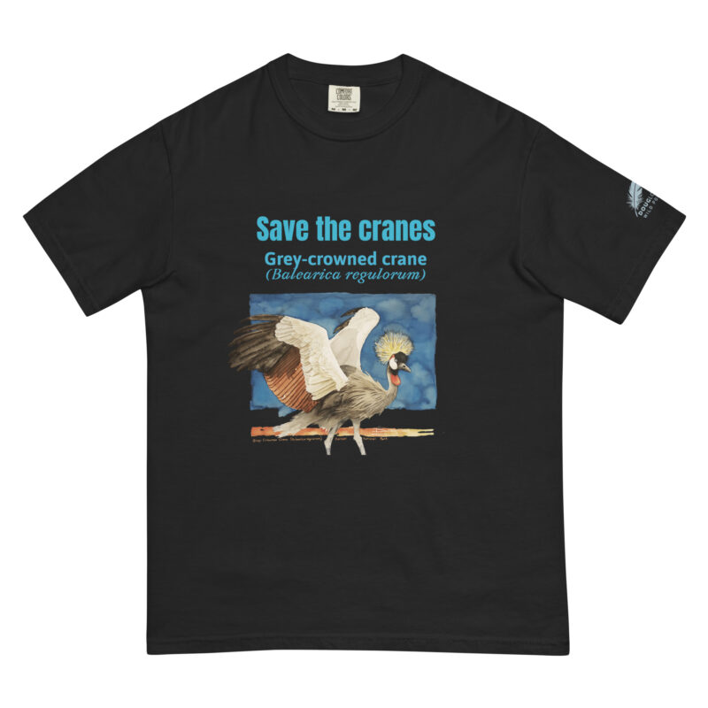 Unisex garment-dyed heavyweight t-shirt, save the cranes