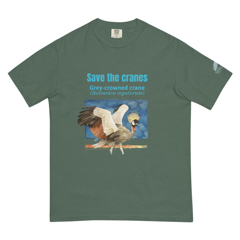 Unisex garment-dyed heavyweight t-shirt, save the cranes - Image 13