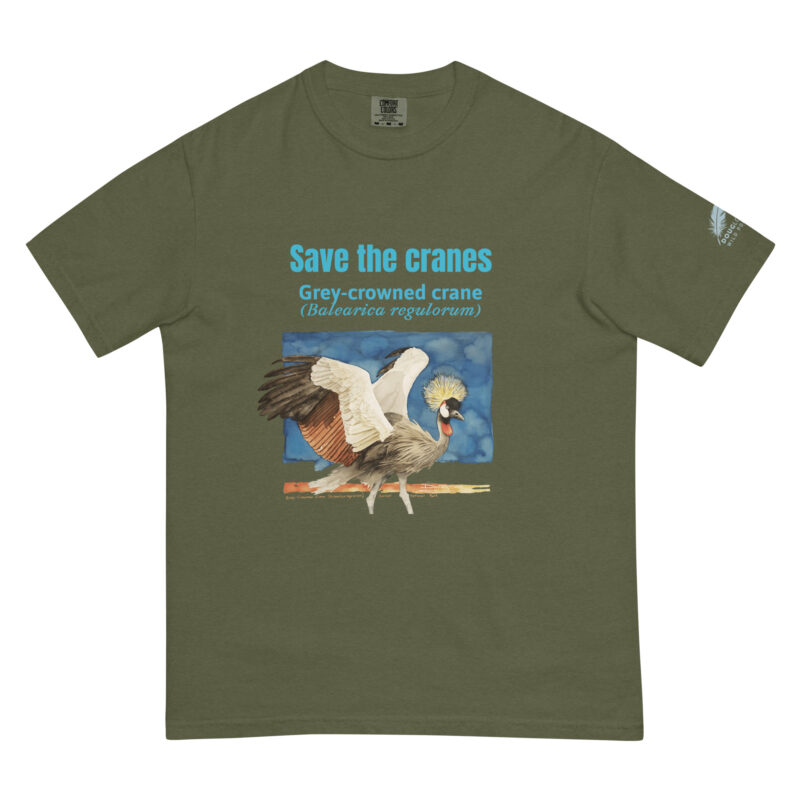 Unisex garment-dyed heavyweight t-shirt, save the cranes - Image 9