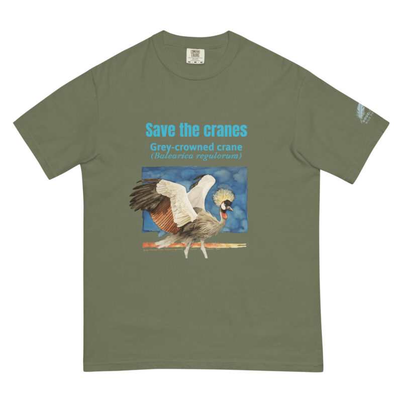 Unisex garment-dyed heavyweight t-shirt, save the cranes - Image 17
