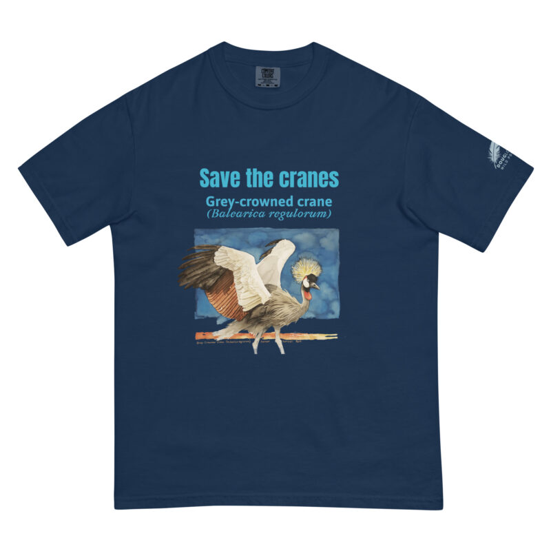 Unisex garment-dyed heavyweight t-shirt, save the cranes - Image 3