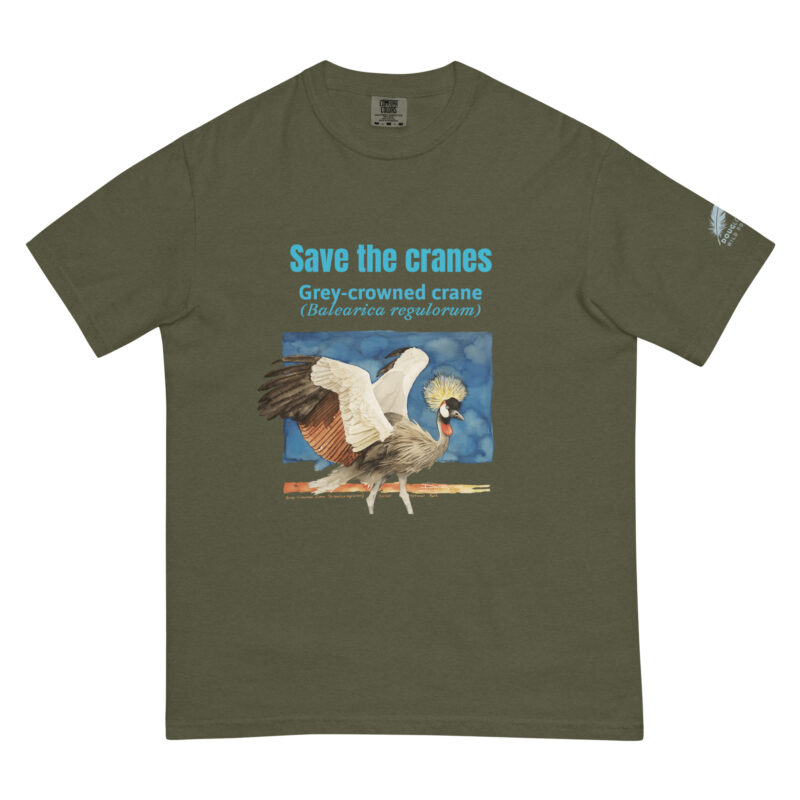 Unisex garment-dyed heavyweight t-shirt, save the cranes - Image 5