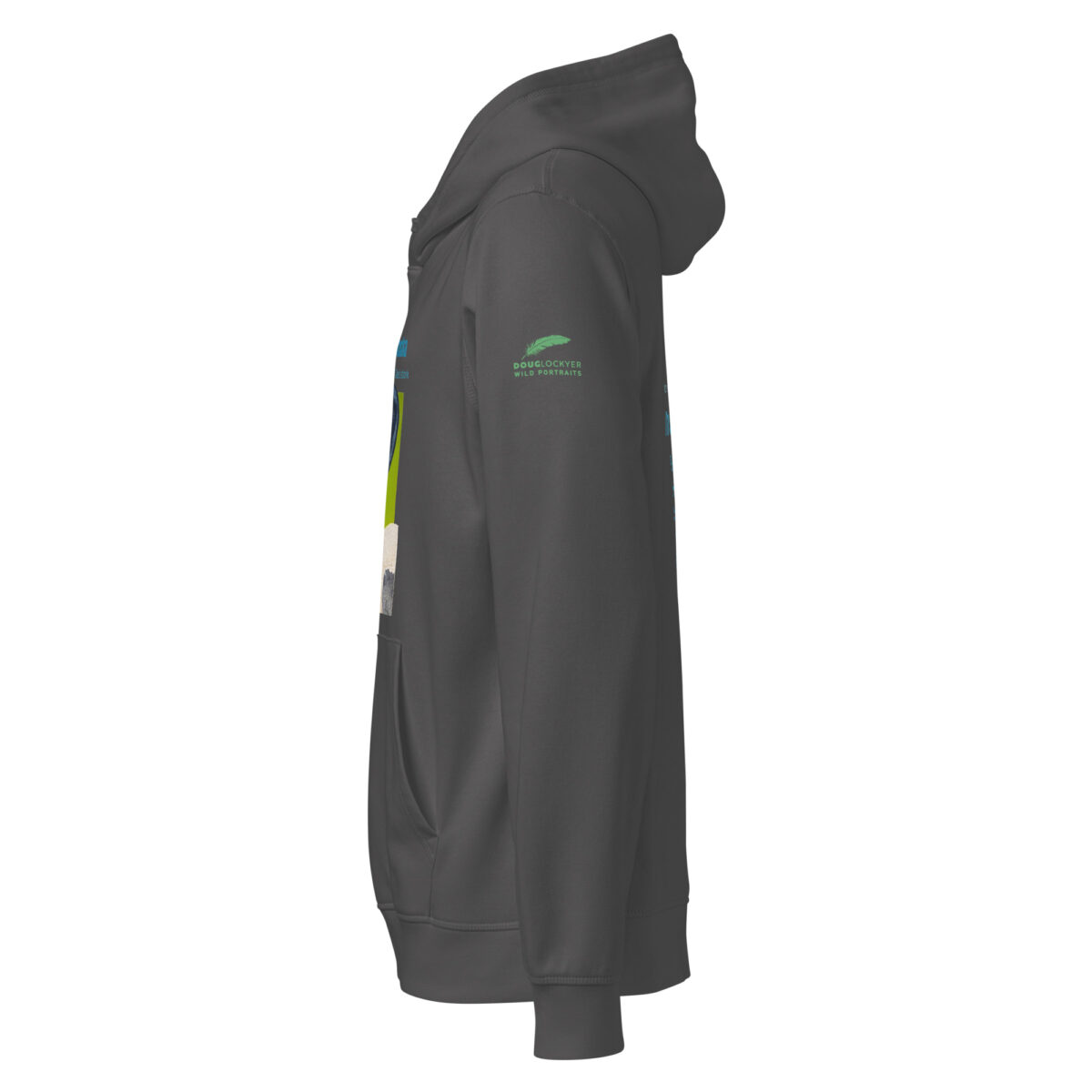 Unisex organic mid-weight hoodie, save Lake Naivasha (saddle-billed stork) - Image 13