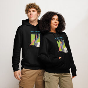 Unisex organic mid-weight hoodie, save Lake Naivasha (saddle-billed stork)